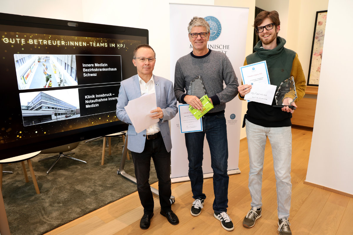 Hannes Gänzer für die Innere Medizin im Bezirkskrankenhaus Schwaz und Thomas Ploner für die Klinik Innsbruck – Notaufnahme Innere Medizin